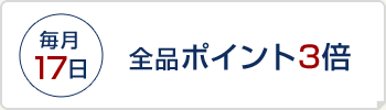 毎月17日 全品ポイント3倍