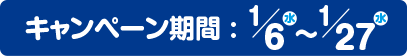 キャンペーン期間：2016年1月6日（水）〜1月27日（水）