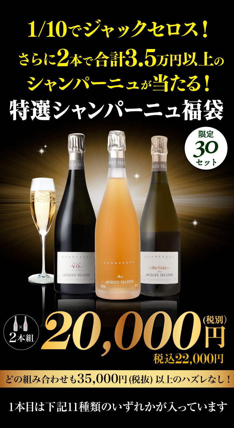 シャンパーニュ福袋２本２万円