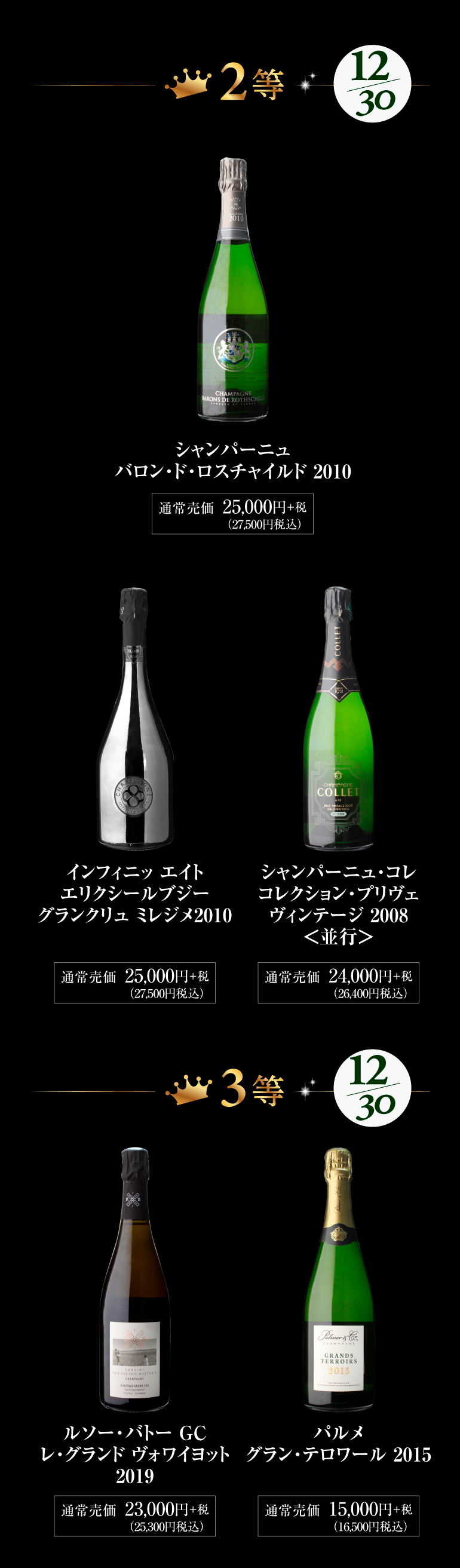 シャンパーニュ福袋２本２万円