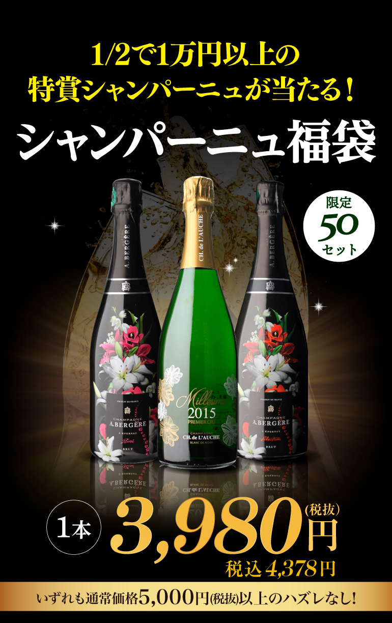 シャンパーニュ福袋1本3980円